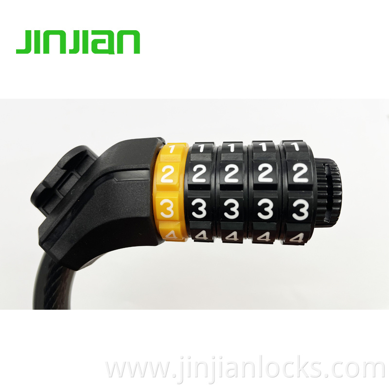 Colorful Digit Wheel Mountain Cycling Anti theft bike lock code Lock Steel Security Bike Lock